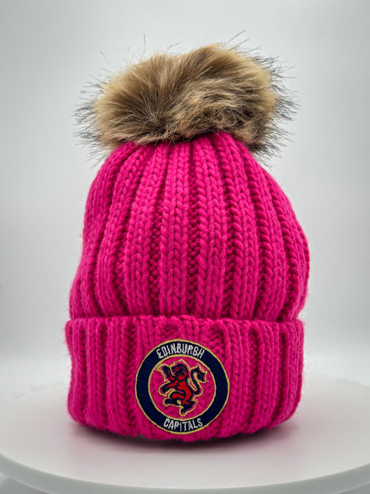 Edinburgh Capitals Pink Official Bobble Beanie (25/26)