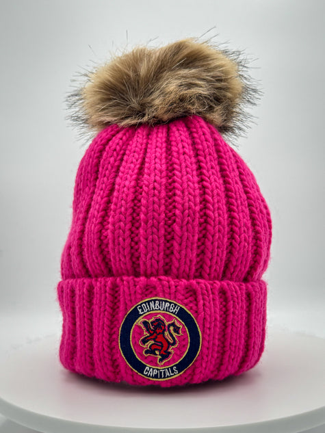 Edinburgh Capitals Pink Official Bobble Beanie (25/26)
