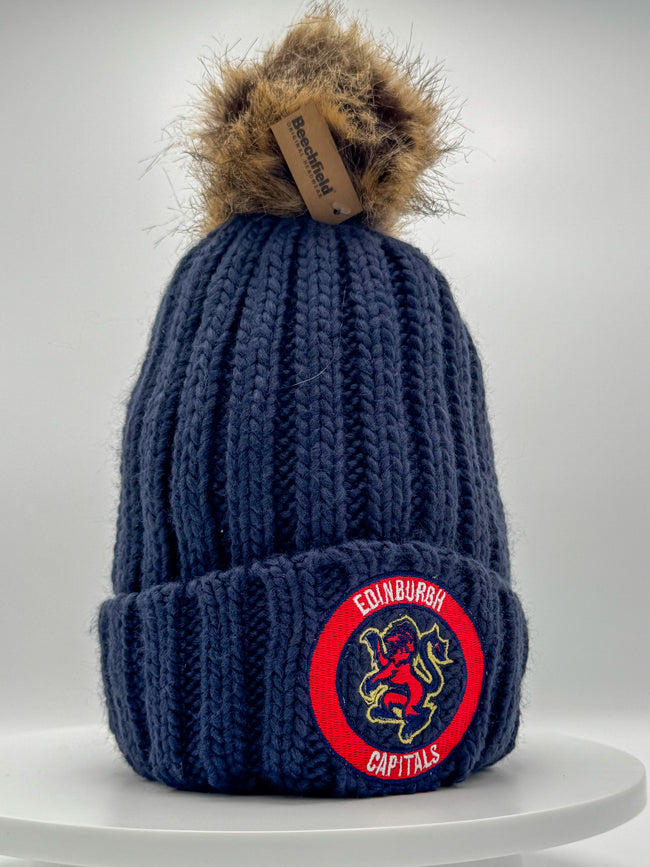 Edinburgh Capitals Navy Blue Official Bobble Beanie (25/26)