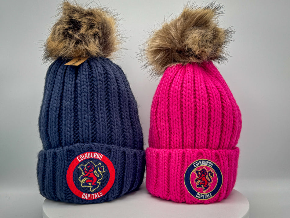 Edinburgh Capitals Pink Official Bobble Beanie (25/26)