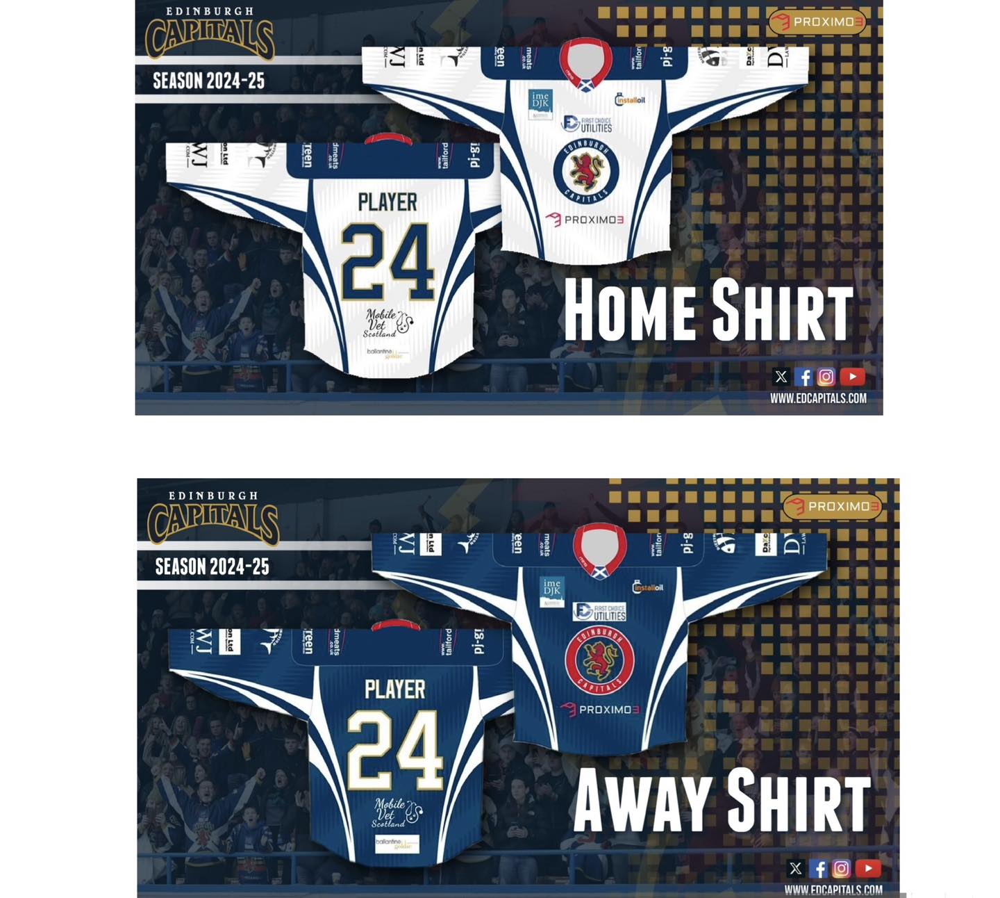 Edinburgh Capitals Away Shirt 2024-25 Season