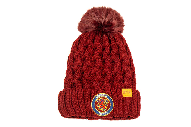 Edinburgh Capitals Heritage Knit Beanie – Highland Red