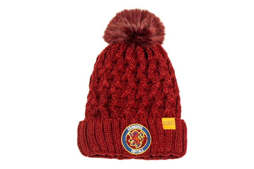 Edinburgh Capitals Heritage Knit Beanie – Highland Red