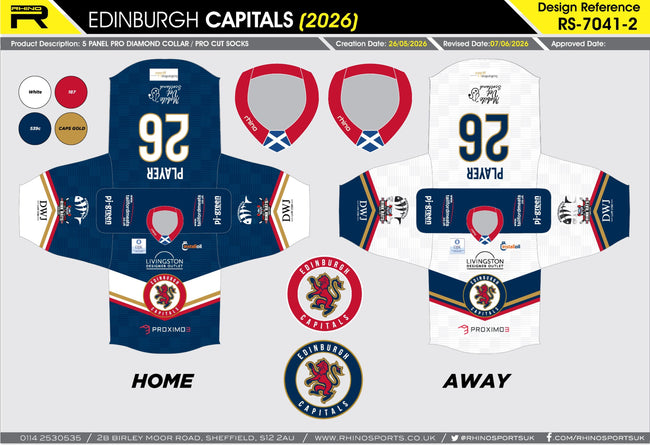 Edinburgh Capitals Away Shirt 2026-2027 Season - Blue